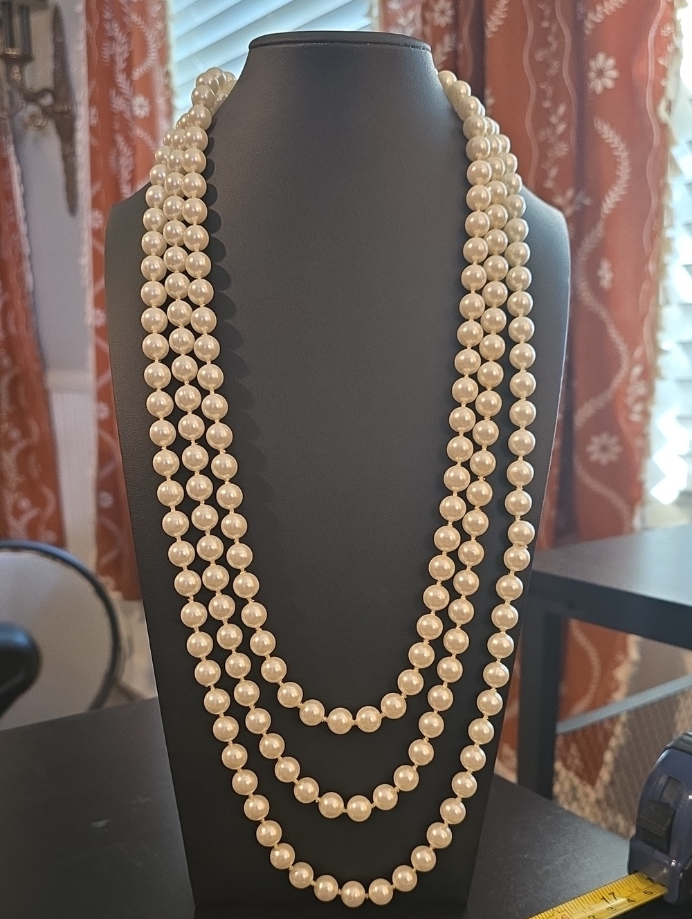 Classic Ivory Pearl Triple-Strand Necklace